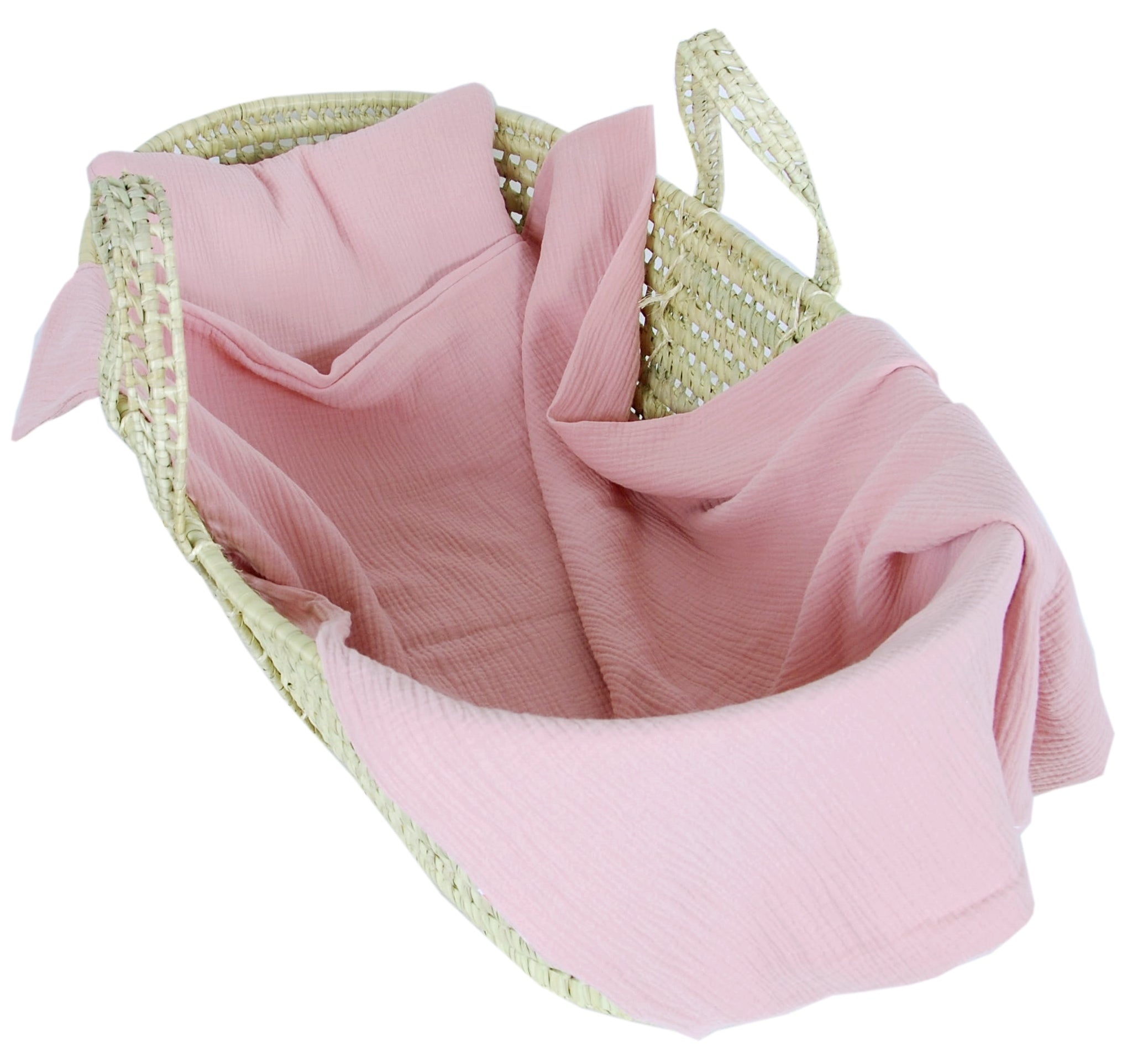 BabyLux Musselin Decke 75 x 100 cm + Kissen für Kinderwagen Wiege Babybett KM1 - Rosa