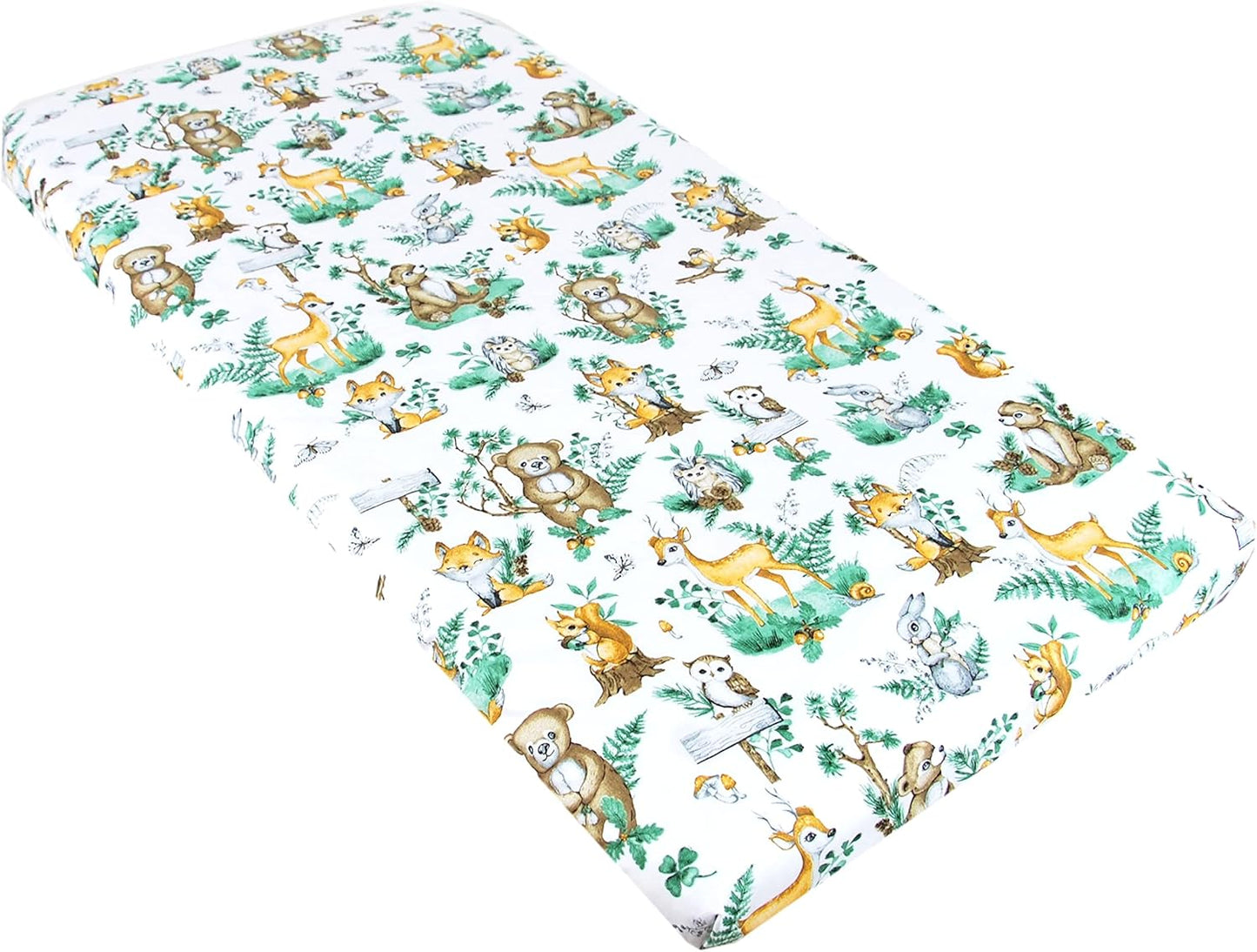 BABYLUX Spannbetttuch 60x120 / 70x140 cm Baby SPANNBETTLAKEN Kinderbett 123. Waldtiere