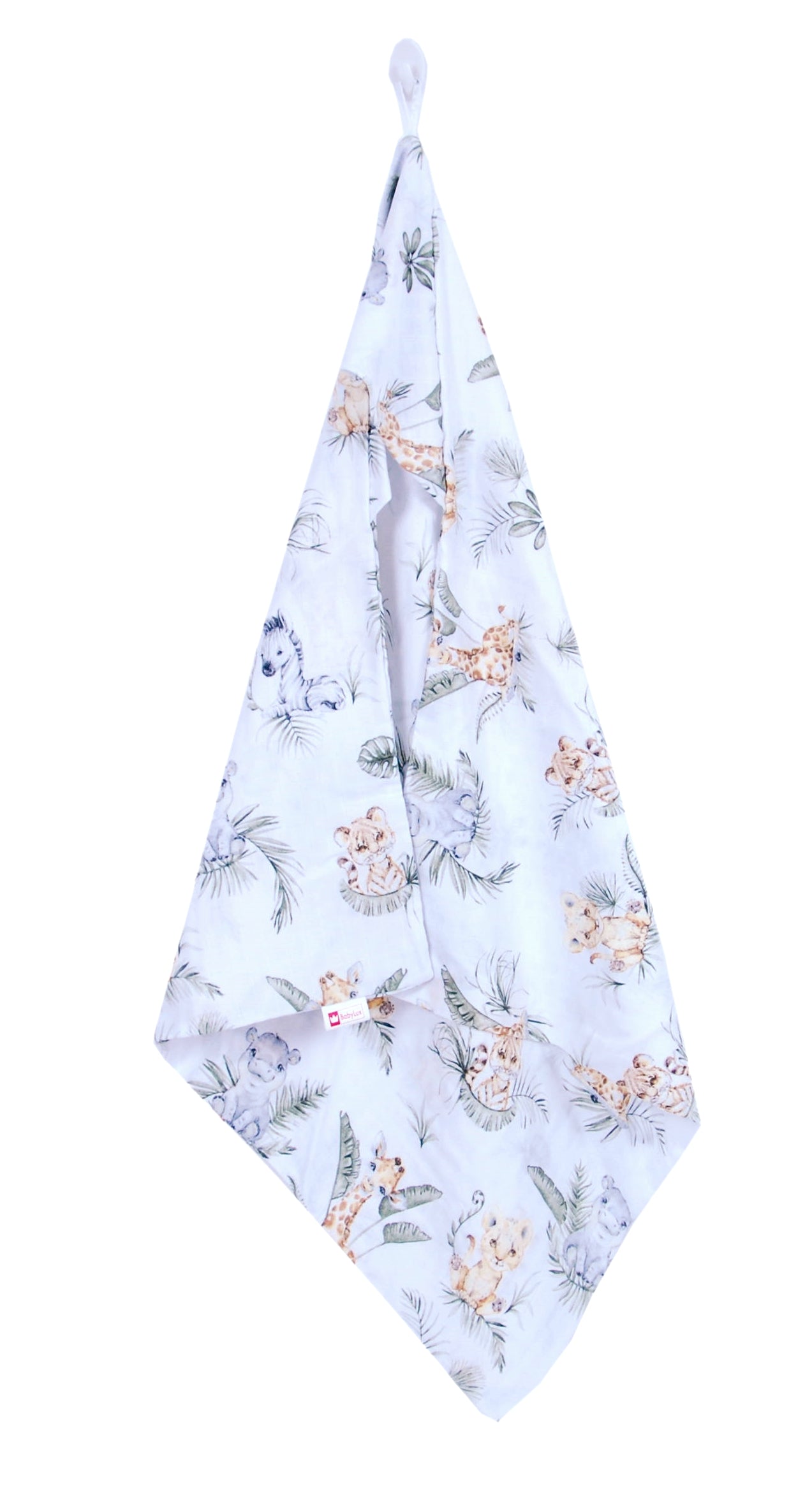 BabyLux Badetuch Badeabdeckung Handtuch Musselin Kind Kaputzenhandtuch 80x80cm OK124 Safari