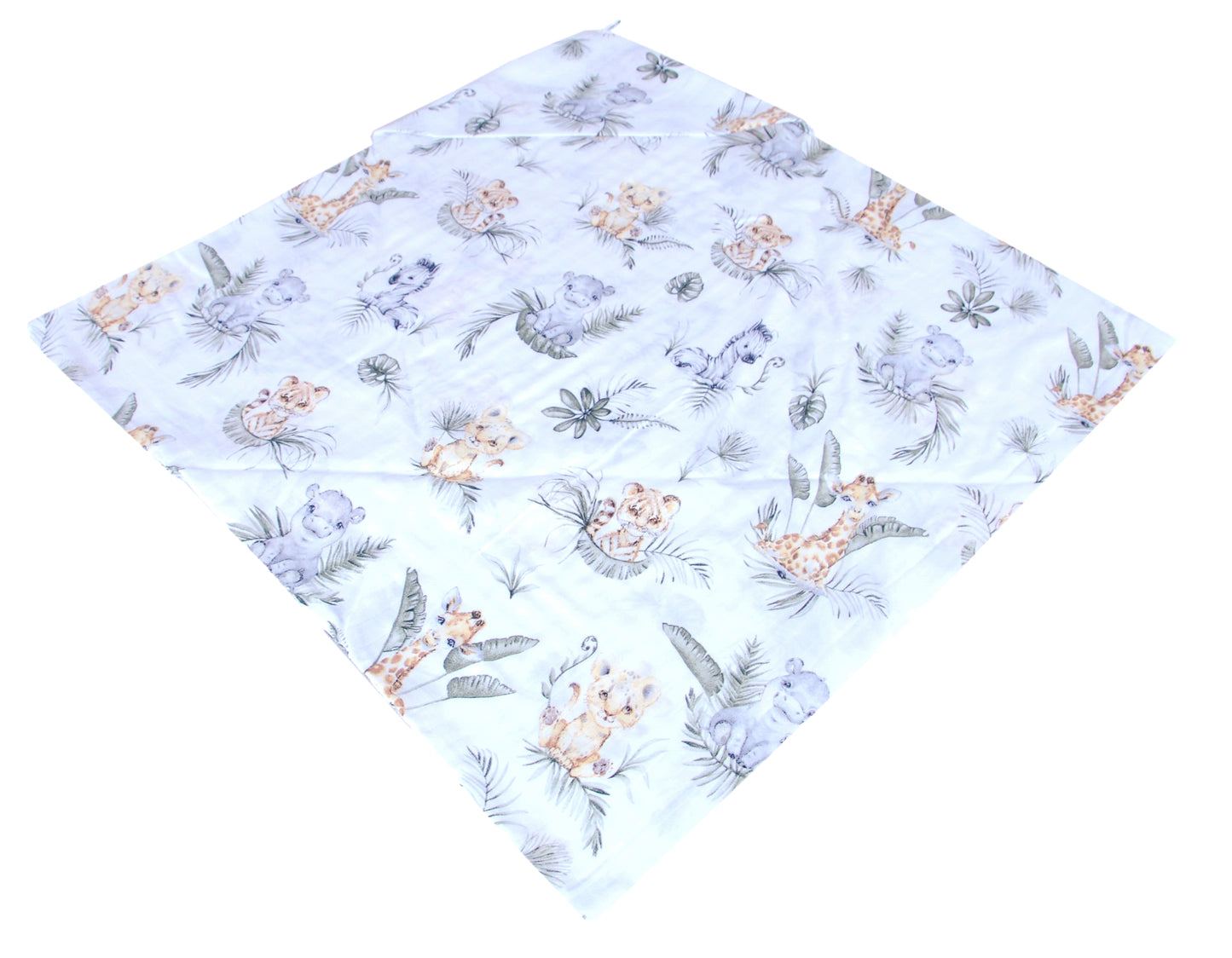 BabyLux Badetuch Badeabdeckung Handtuch Musselin Kind Kaputzenhandtuch 80x80cm OK124 Safari