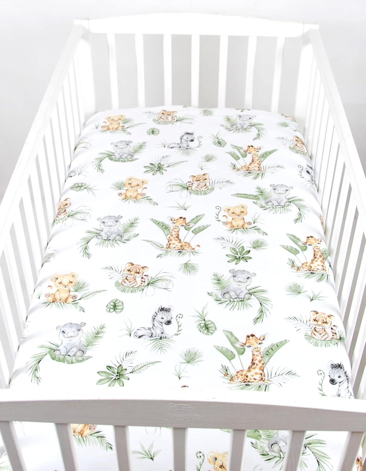 BABYLUX Spannbetttuch 60x120 / 70x140 cm Baby SPANNBETTLAKEN Kinderbett 124. Africa Tiere