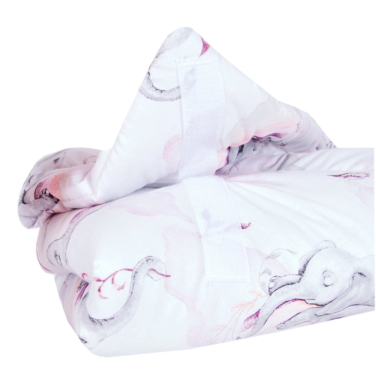 BABYLUX Einschlagdecke BABYHÖRNCHEN 75 x 75 cm Baby Neugeborene Erstaussttatung 125. Elefanten Rosa