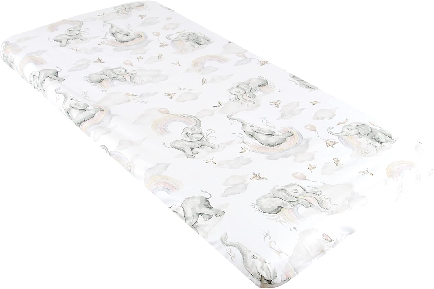 BABYLUX Spannbetttuch 60x120 / 70x140 cm Baby SPANNBETTLAKEN Kinderbett 127. Elefanten Beige