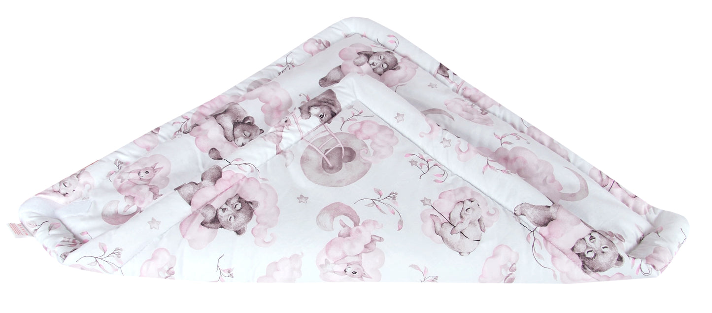 BABYLUX Einschlagdecke BABYHÖRNCHEN 75 x 75 cm Baby Neugeborene Erstaussttatung 128. Bär Rosa