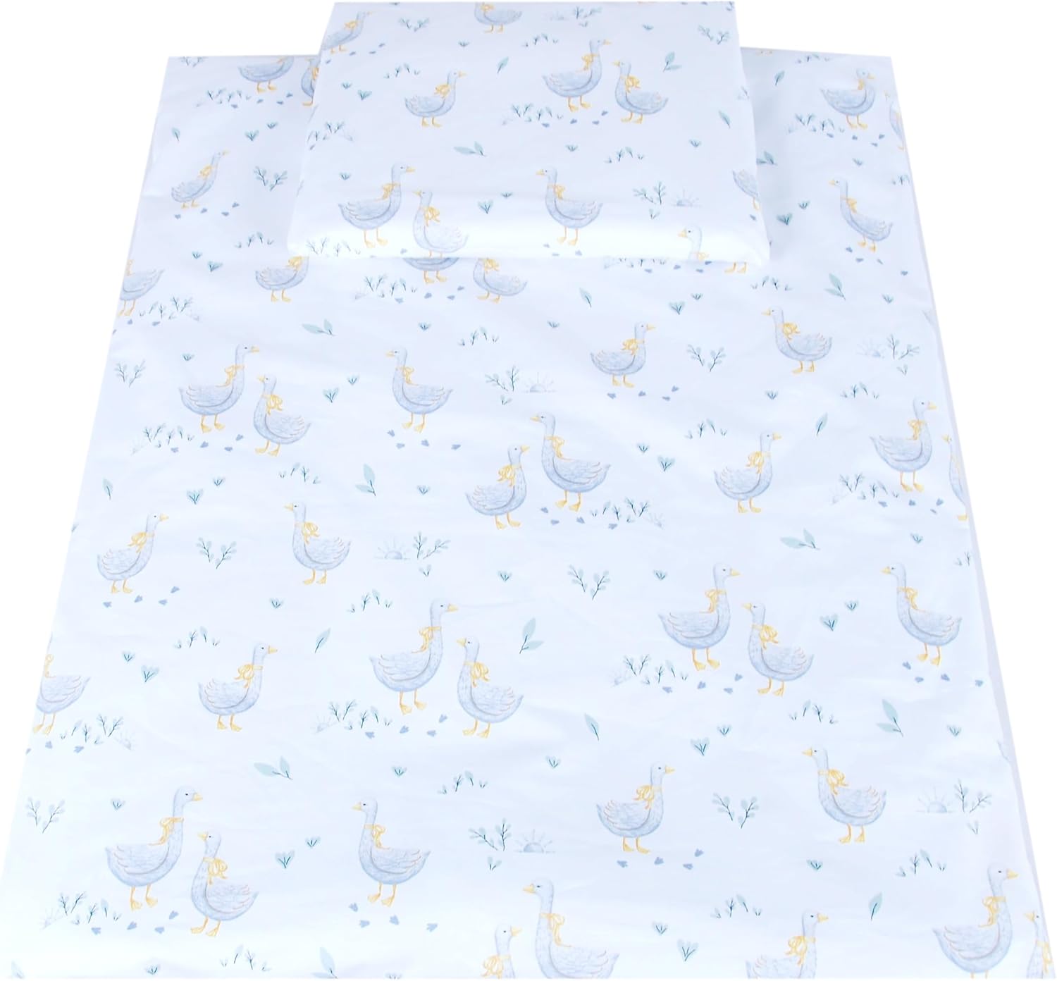BABYLUX 2 tlg. Set Bezug für Kinderwagen Bettwäsche 60x78cm 131. Gänse