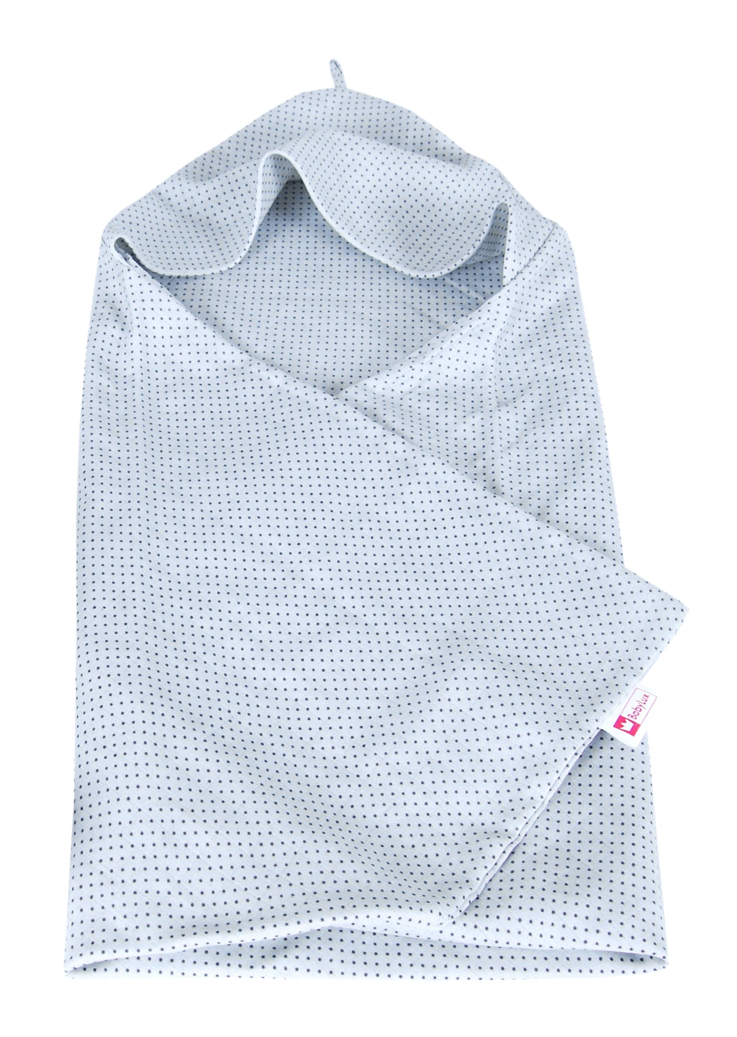 BabyLux Badetuch Badeabdeckung Handtuch Musselin Kind Kaputzenhandtuch 80x80cm OK131 Punkte Grau