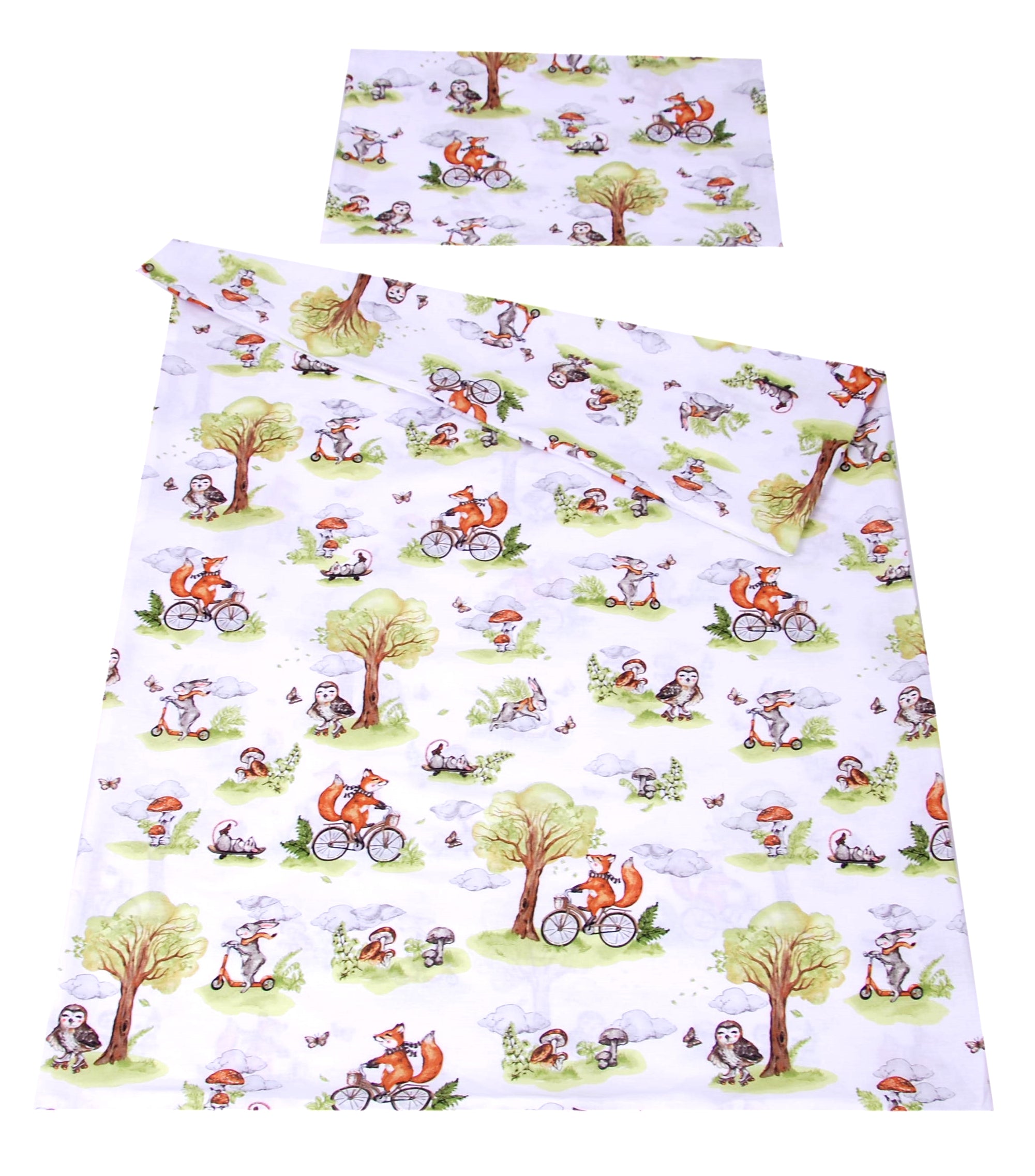 BABYLUX Kinderbettwäsche 2-teilig – Baumwolle, Reißverschluss, 90×120 / 100×135 cm 132. Fuchs