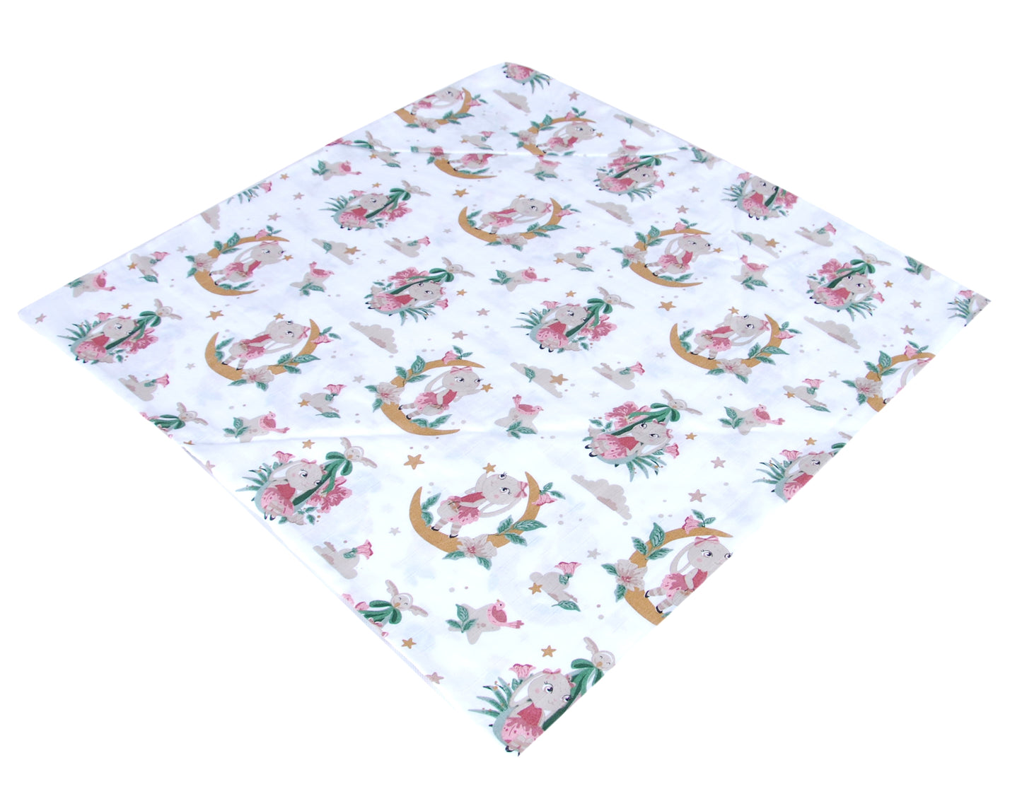 BabyLux Badetuch Badeabdeckung Handtuch Musselin Kind Kaputzenhandtuch 80x80cm OK132 Bunny