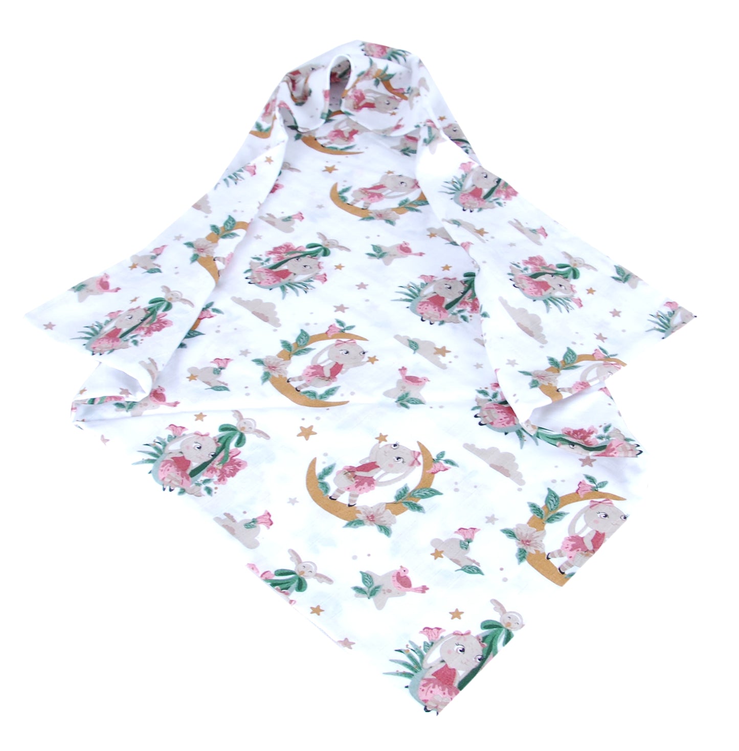 BabyLux Badetuch Badeabdeckung Handtuch Musselin Kind Kaputzenhandtuch 80x80cm OK132 Bunny