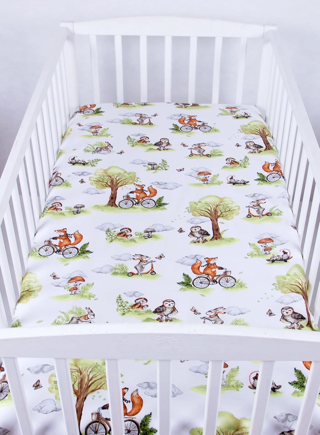 BABYLUX Spannbetttuch 60x120 / 70x140 cm Baby SPANNBETTLAKEN Kinderbett 132. Fuchs