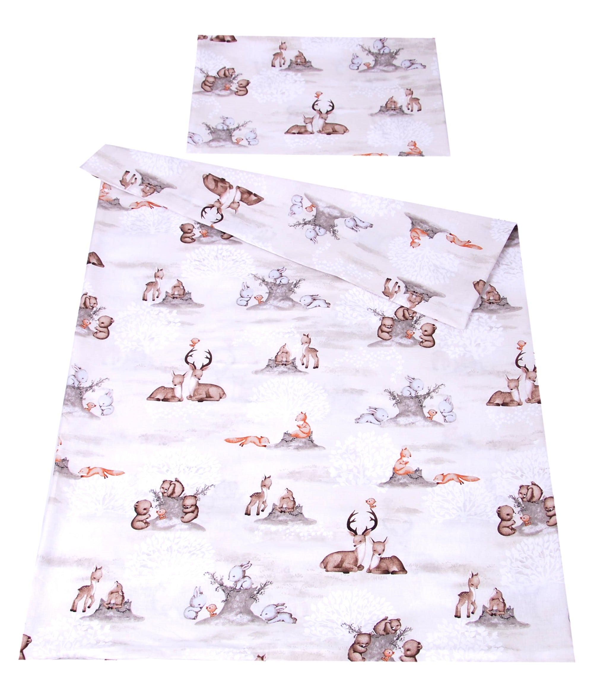 BABYLUX Kinderbettwäsche 2-teilig – Baumwolle, Reißverschluss, 90×120 / 100×135 cm 133. Waldtiere