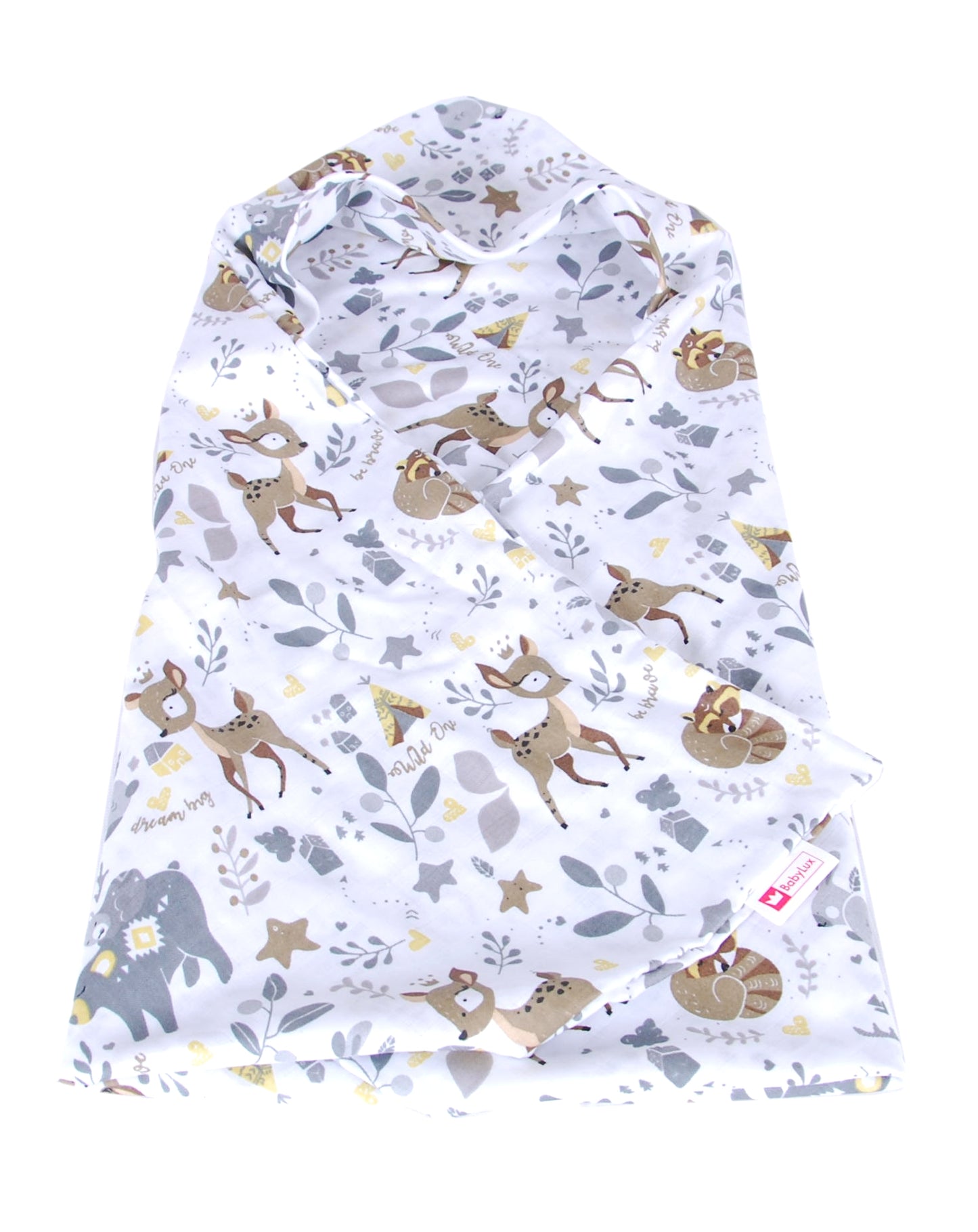 BabyLux Badetuch Badeabdeckung Handtuch Musselin Kind Kaputzenhandtuch 80x80cm OK133 Hirsch