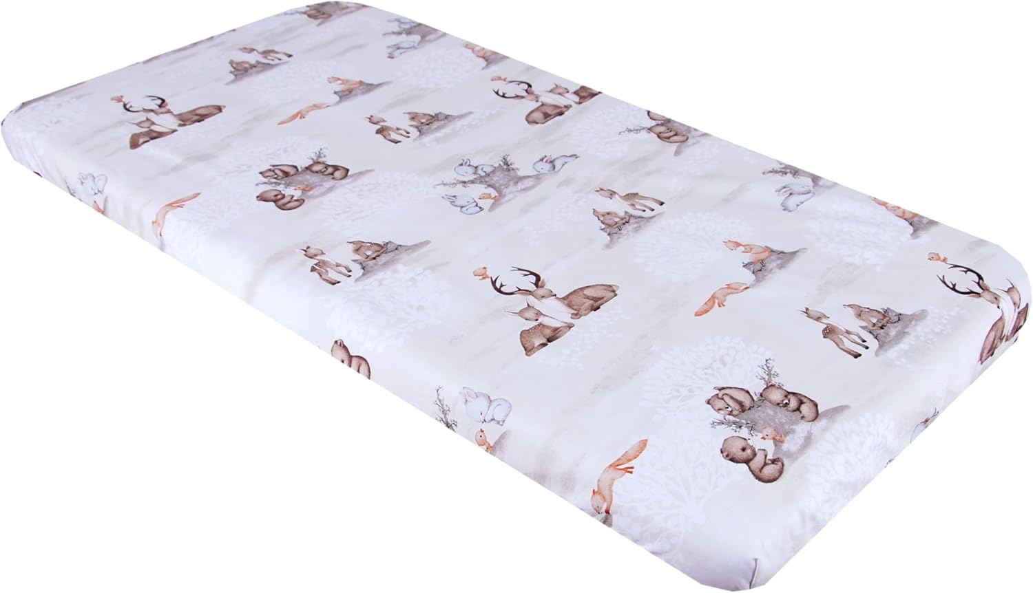 BABYLUX Spannbetttuch 60x120 / 70x140 cm Baby SPANNBETTLAKEN Kinderbett 133. Waldtiere