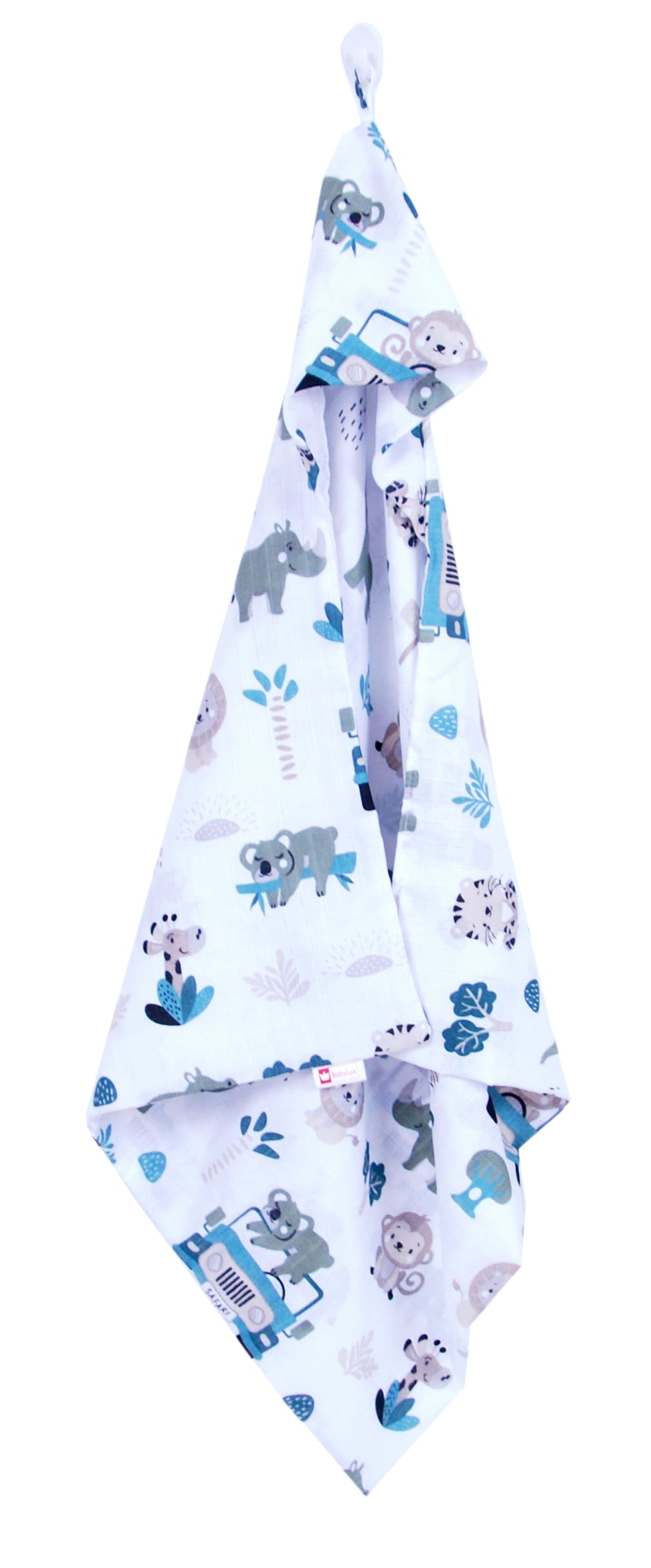 BabyLux Badetuch Badeabdeckung Handtuch Musselin Kind Kaputzenhandtuch 80x80cm OK135 Zoo