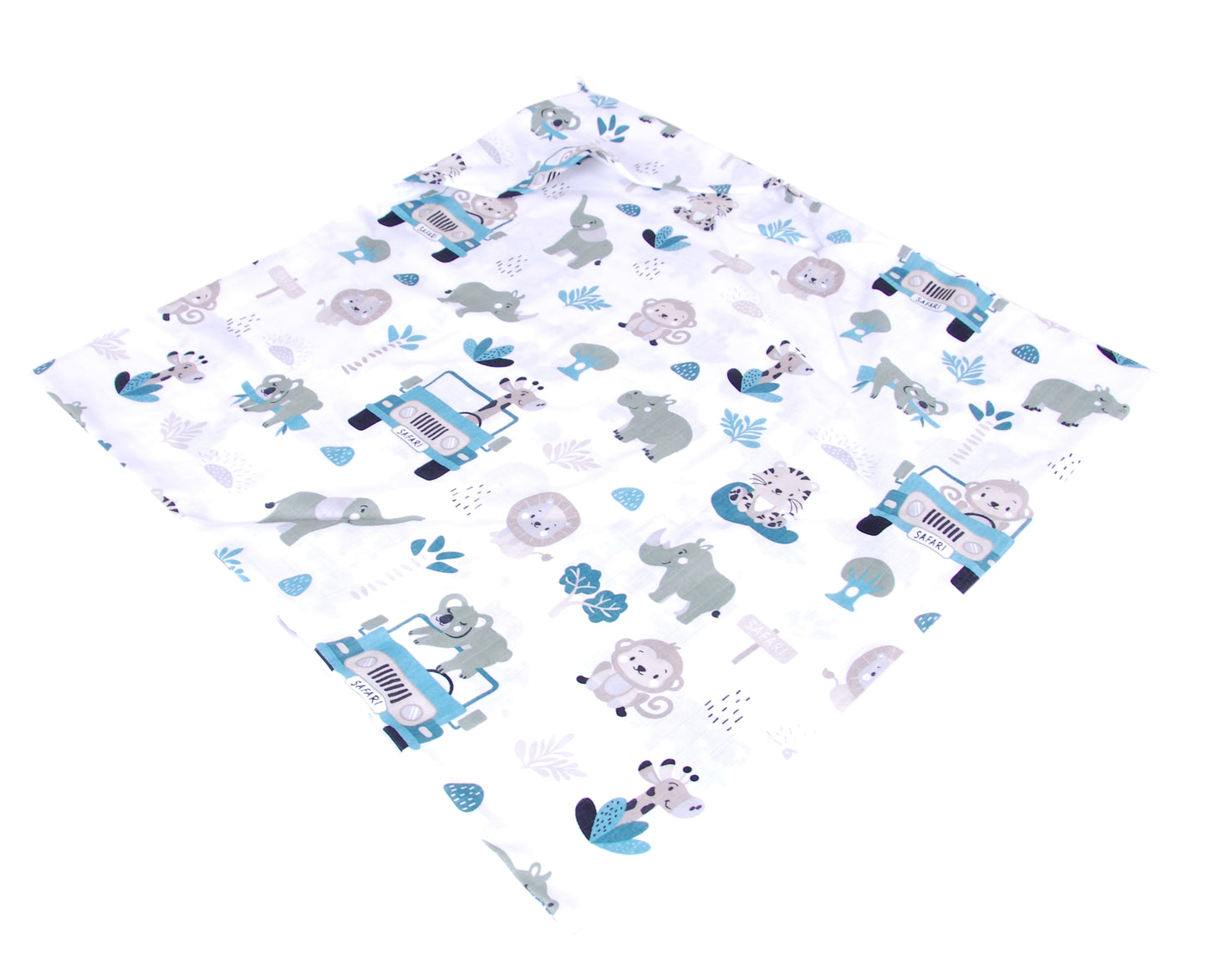 BabyLux Badetuch Badeabdeckung Handtuch Musselin Kind Kaputzenhandtuch 80x80cm OK135 Zoo