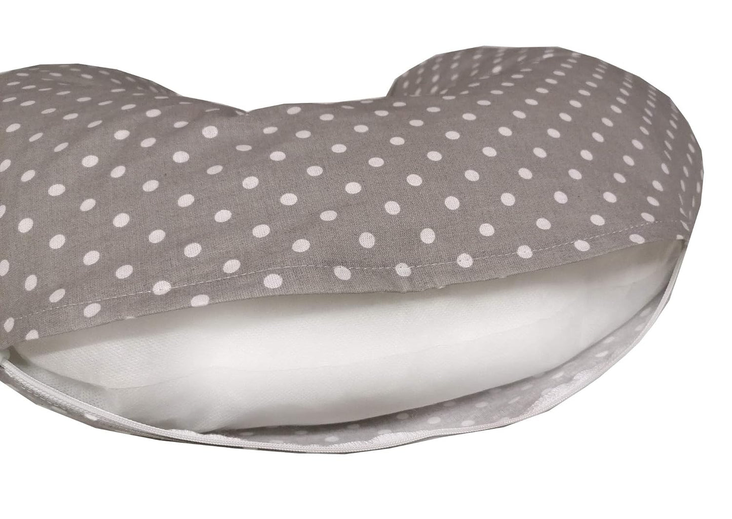 EMI&SAM Stillkissen Klein 60x50cm Stützkissen für Mutter und Baby 16. Grau - Dots