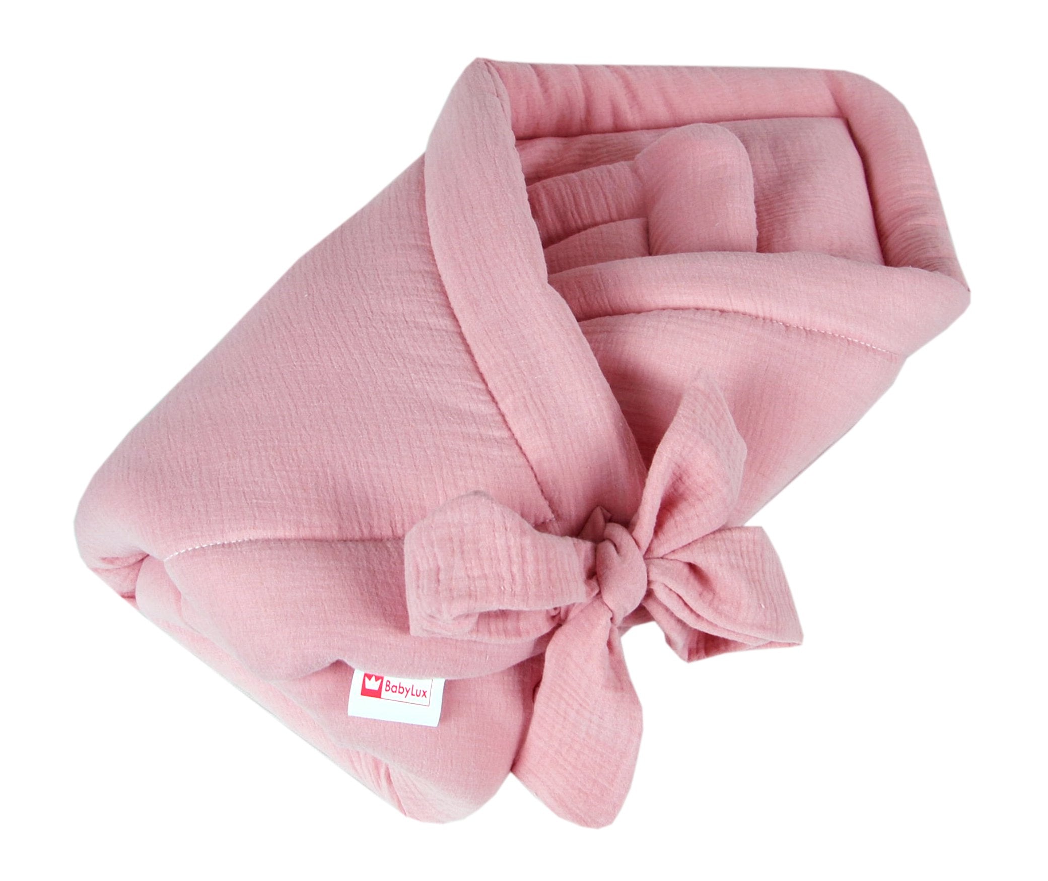 BABYLUX Einschlagdecke Musselin BABYHÖRNCHEN 75 x 75 cm Baby Neugeborene Rosa