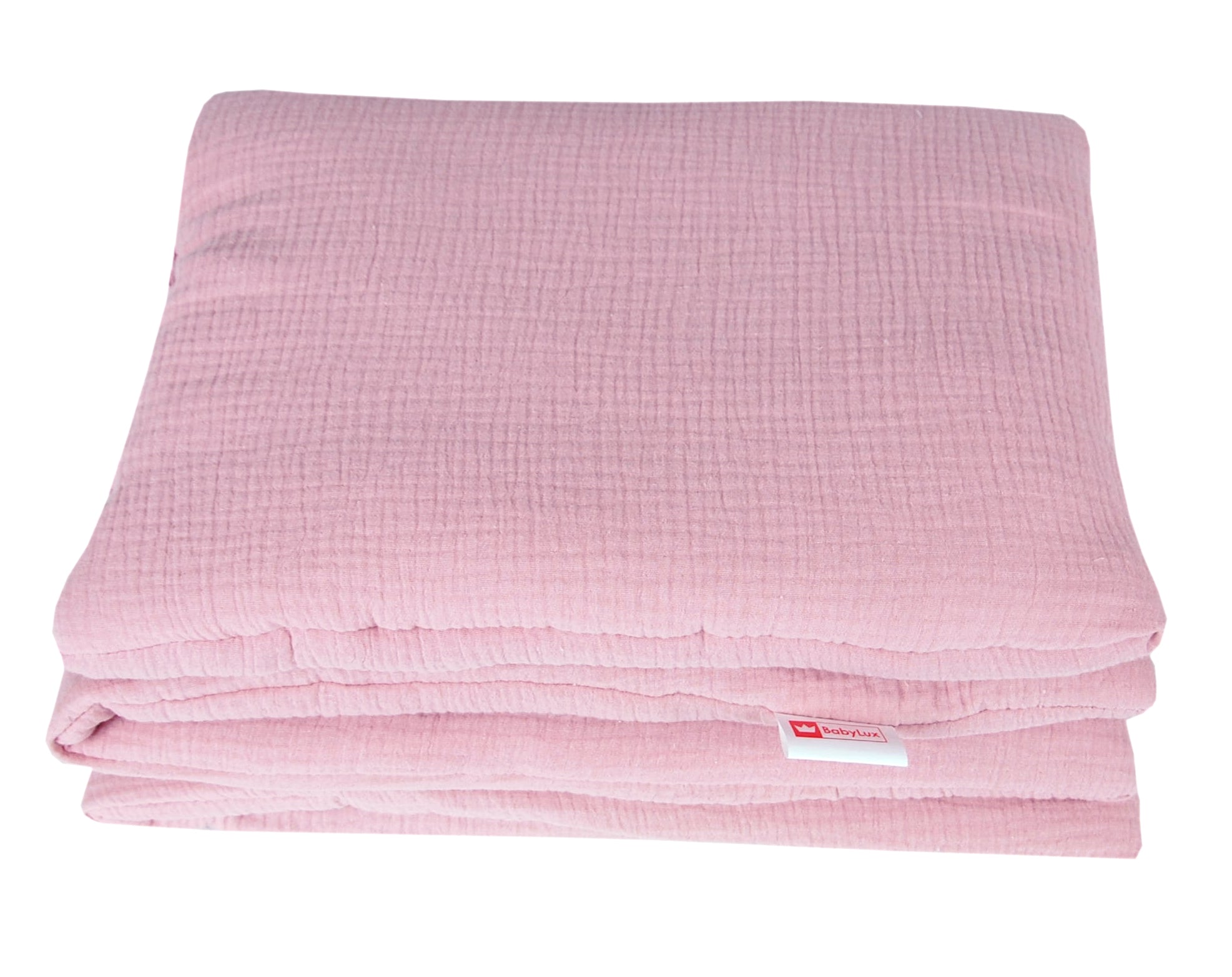 BabyLux Babydecke MUSSELIN Kinderwagen Decke 75x60cm Kuscheldecke Stubenwagen MPM Rosa