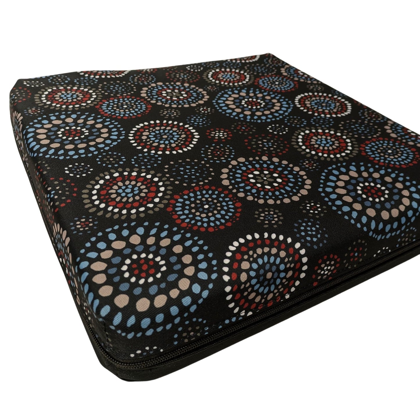 SENIORI Rollstuhlkissen Sitzkissen für Rollstuhl Sitzerhöhungv 42 x 42 x 8 cm Antidekubitus Kissen mit doppelter Schaumstoffschicht (1K. Kreise)