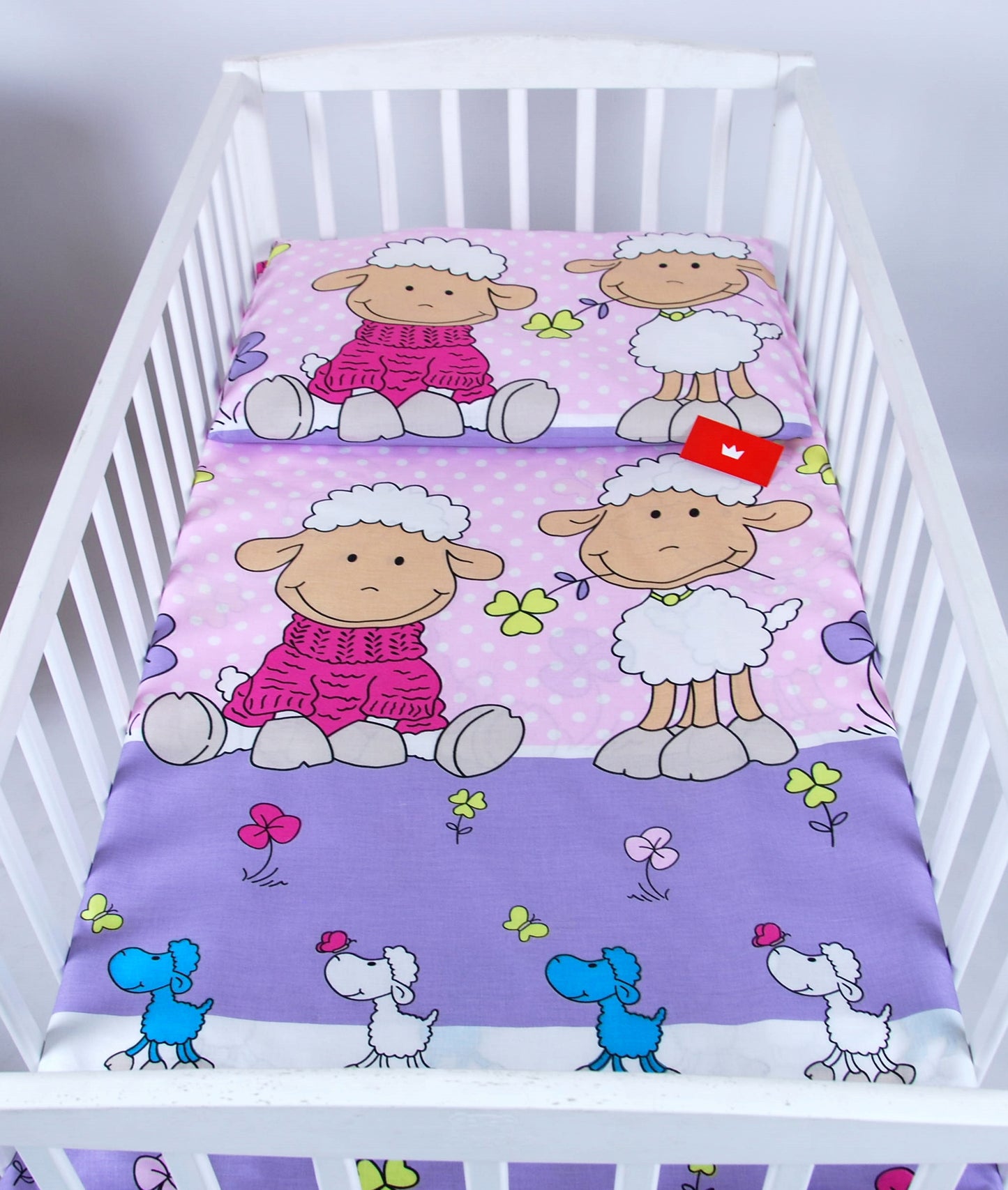 BABYLUX Kinderbettwäsche 2 Tlg. 100 x 135 cm Bettwäsche 2. Lila Schaf