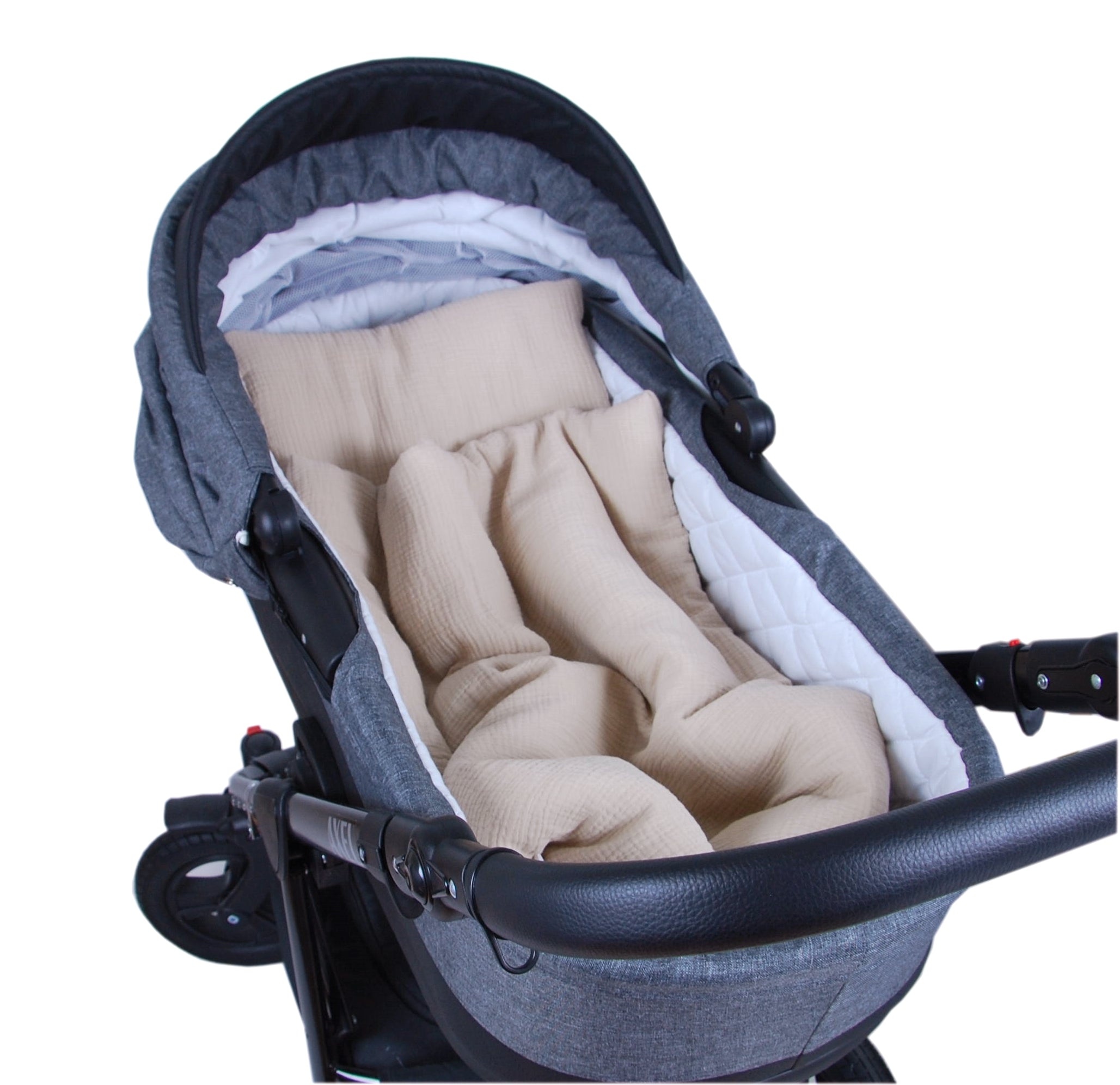 BabyLux Babydecke MUSSELIN Kinderwagen Decke 75x60cm Kuscheldecke Stubenwagen MPM Sand