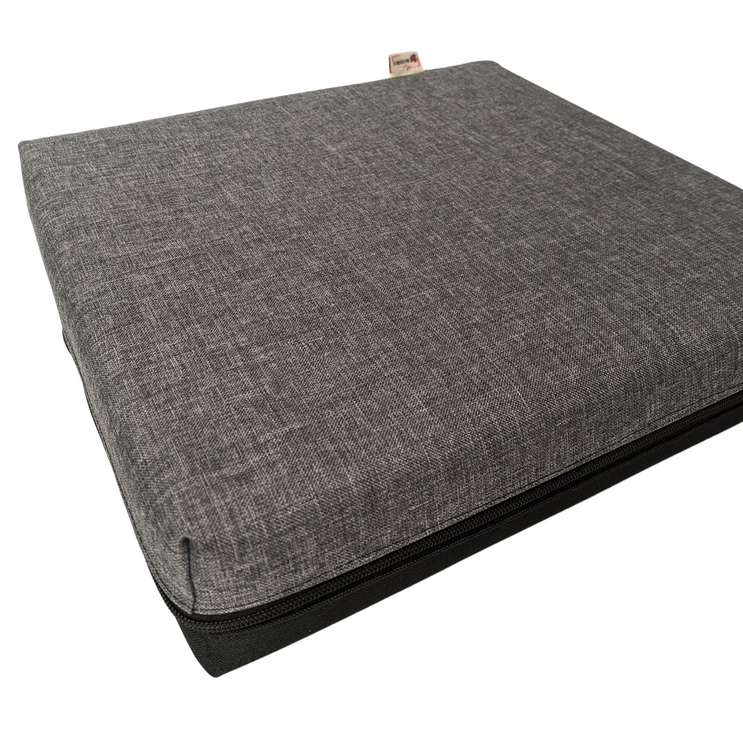 SENIORI Rollstuhlkissen Sitzkissen für Rollstuhl Sitzerhöhungv 42 x 42 x 8 cm Antidekubitus Kissen mit doppelter Schaumstoffschicht (3K. Grau)
