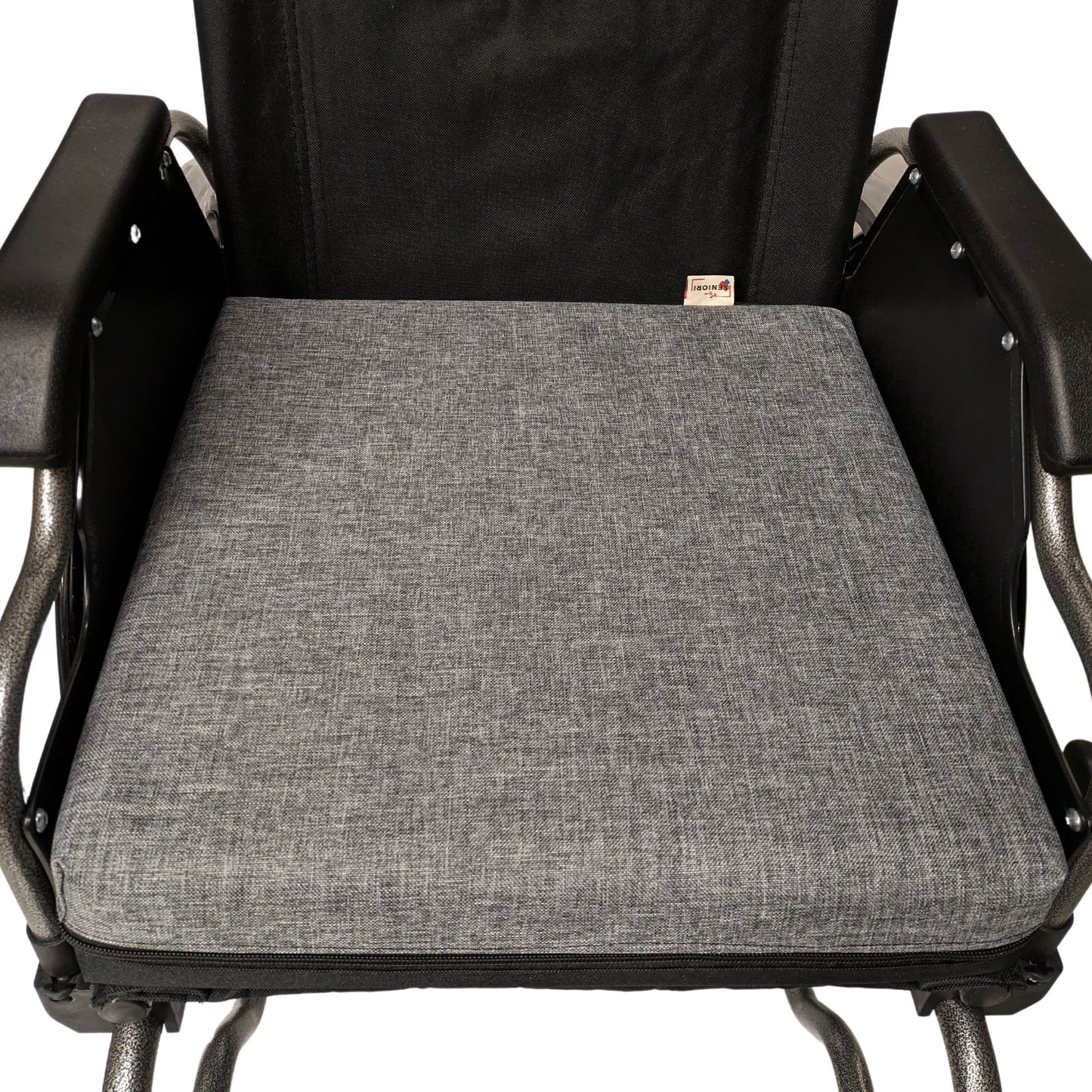 SENIORI Rollstuhlkissen Sitzkissen für Rollstuhl Sitzerhöhungv 42 x 42 x 8 cm Antidekubitus Kissen mit doppelter Schaumstoffschicht (3K. Grau)