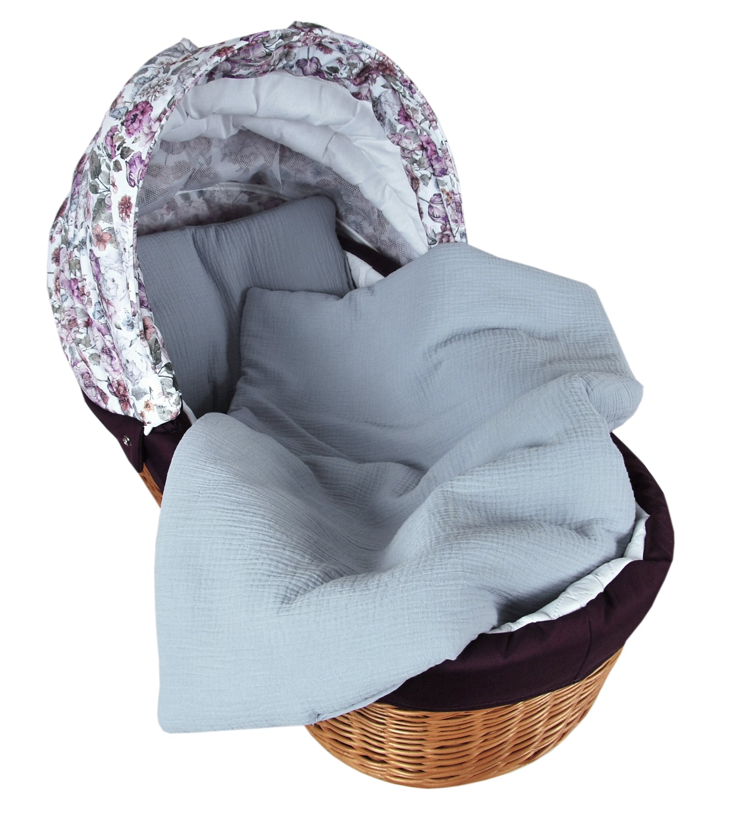 BabyLux Babydecke MUSSELIN Kinderwagen Decke 75x60cm Kuscheldecke Stubenwagen Grau