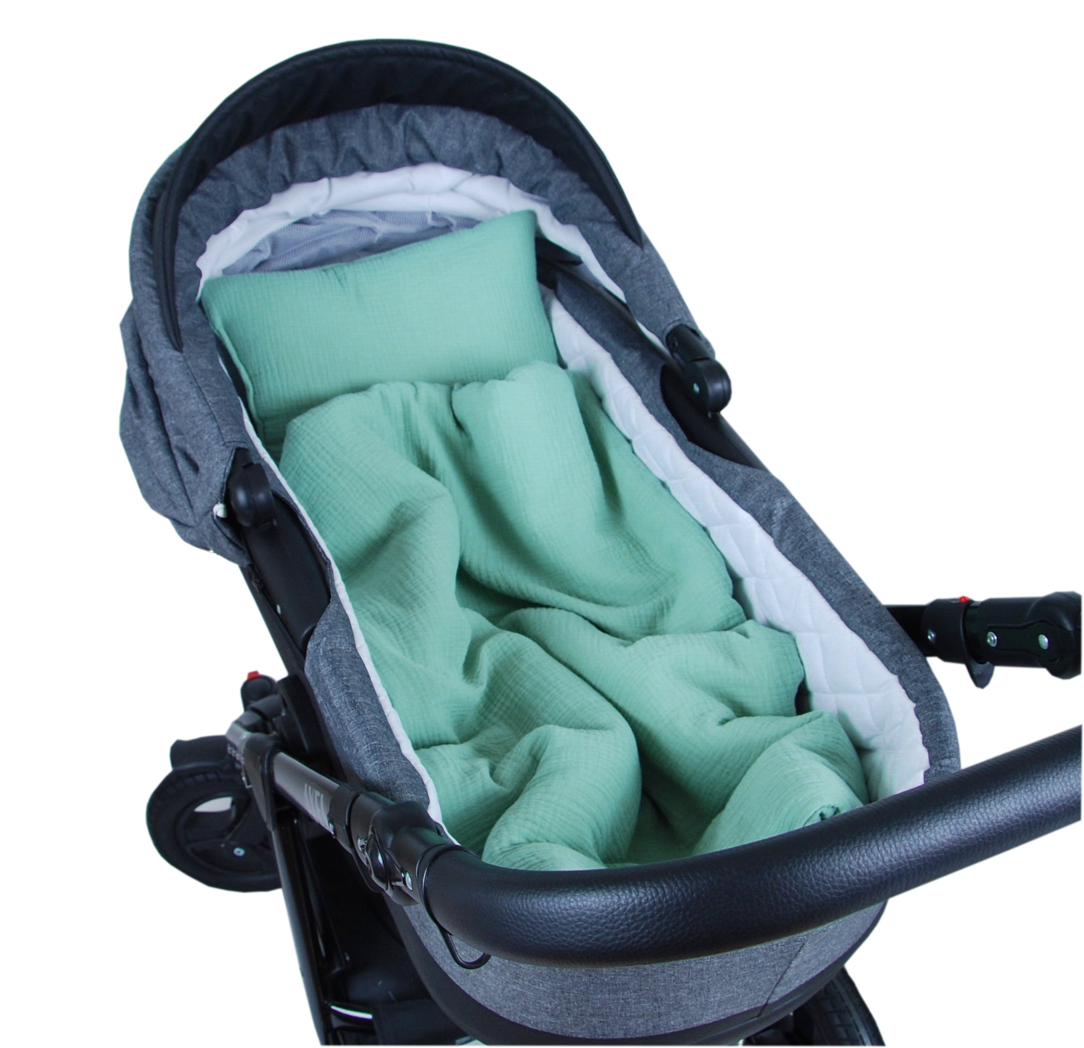 BabyLux Babydecke MUSSELIN Kinderwagen Decke 75x60cm Kuscheldecke Stubenwagen MPM Grün