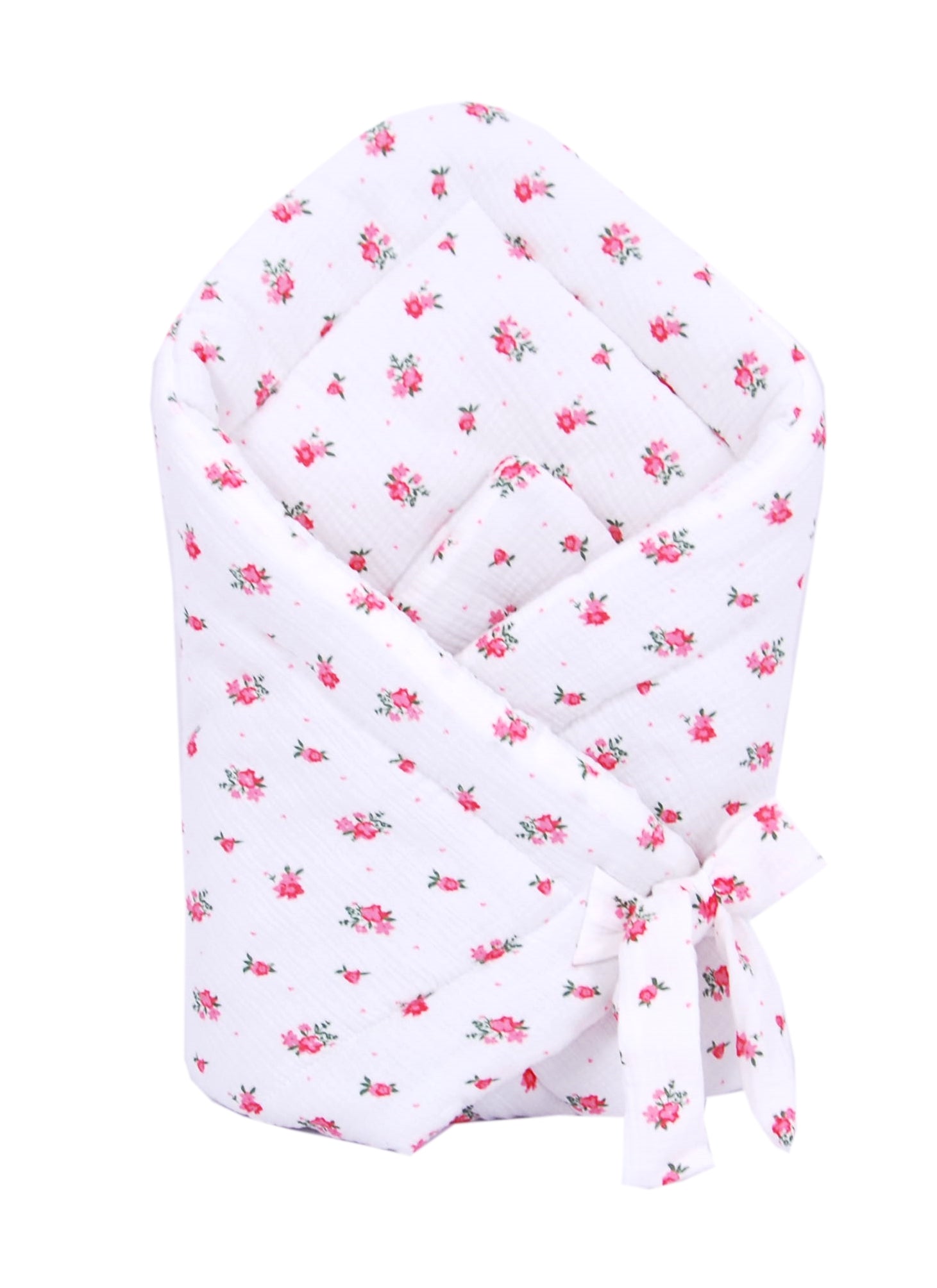 BABYLUX Einschlagdecke Musselin BABYHÖRNCHEN 75 x 75 cm Baby Neugeborene D2 Röschen