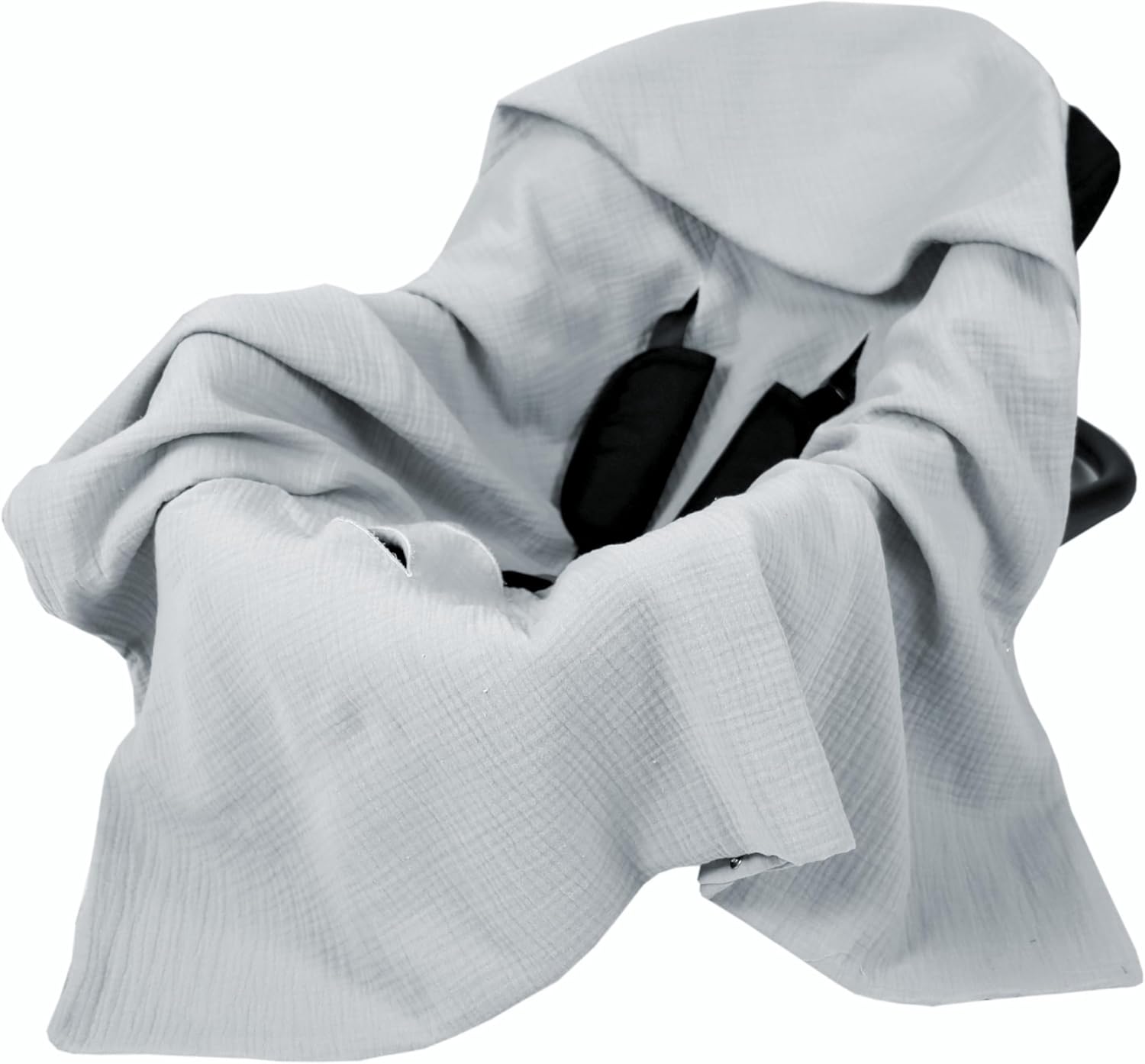 Babylux Musselin Einschlagdecke mit Kapuze – 90x90 cm 100% Baumwolle – Atmungsaktiv & Leicht