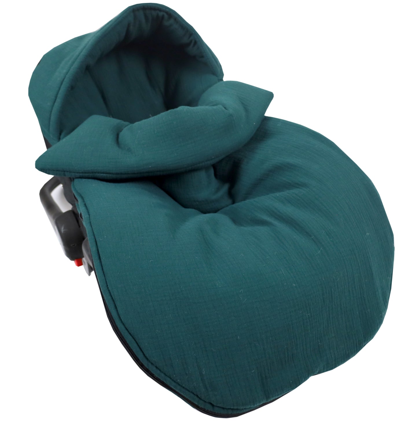 BabyLux Fußsack 90cm Musselin Babyschale Buggy Kinderwagen Musselin - dunkel Grün
