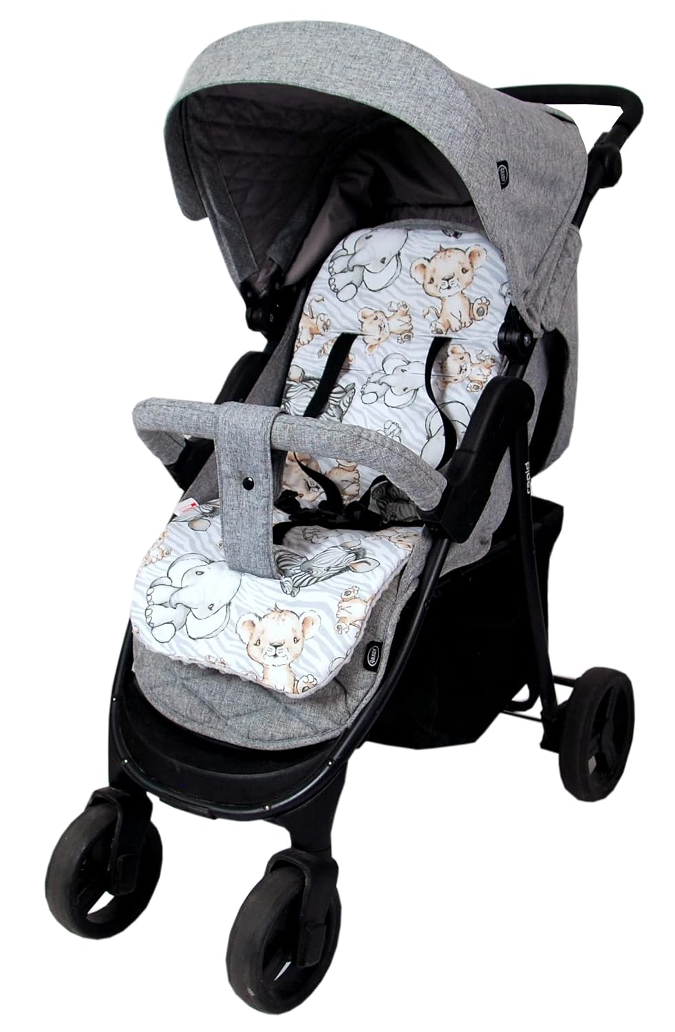 BabyLux Sitzauflage für Kinderwagen Buggy Sitzeinlage Kinderwagenauflage S137. Afrikanische Tiere