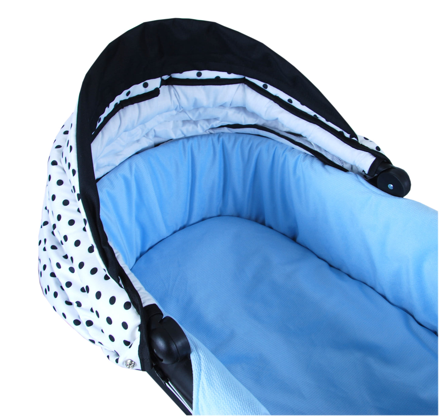 BABYLUX Nestchen für Kinderwagen BABYWANNE Matratze 2Tlg Set W102 Velvet Blau