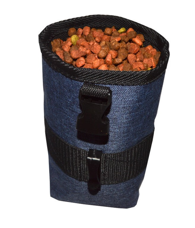 FUTTERTASCHE Leckerlitasche Leckerlibeutel für Hunde 4. Steckverschluss - Blau