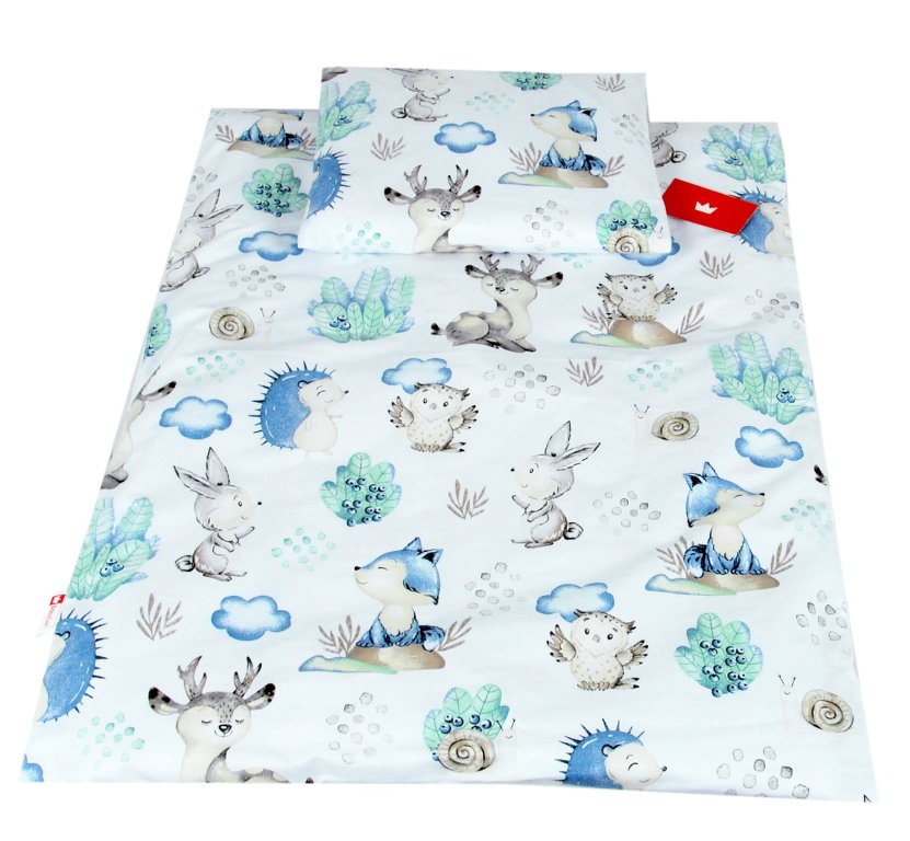 BABYLUX 2 tlg. Set Bezug für Kinderwagen Bettwäsche 60x78cm 122. Igel&RehBFF