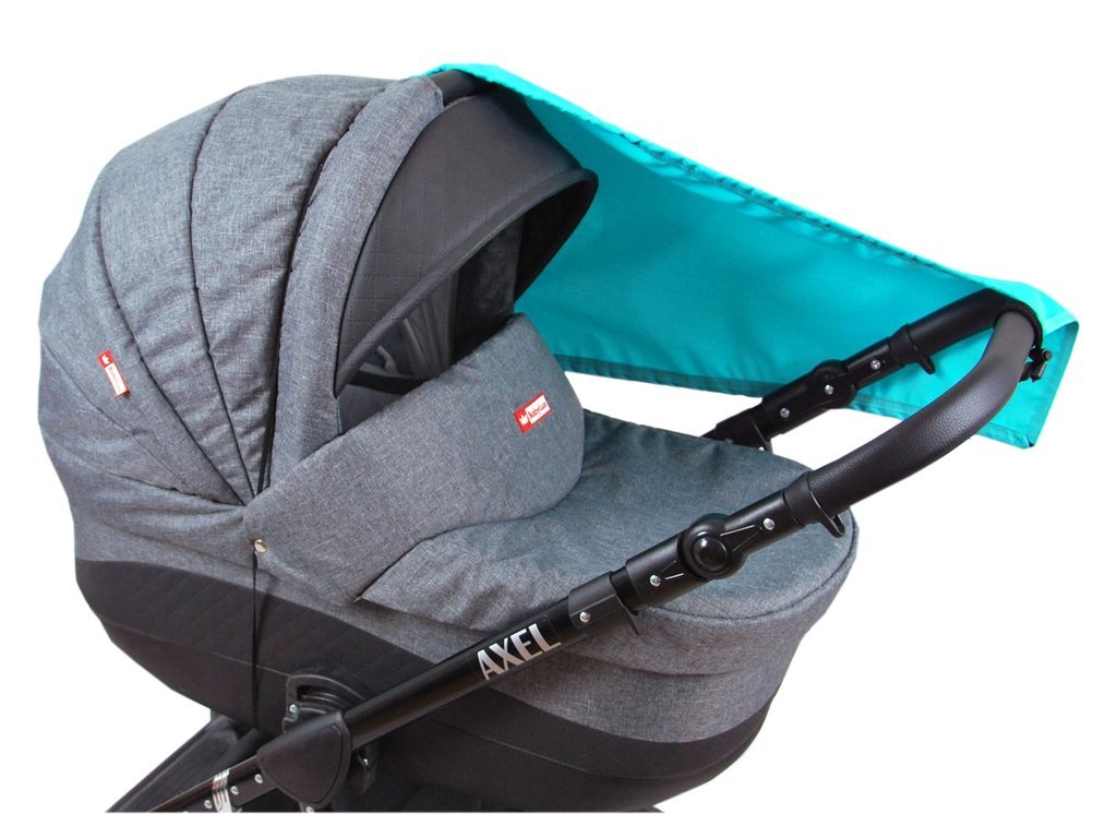 BABYLUX Sonnenschutz SONNENSEGEL für Kinderwagen UNI Buggy UV Schutz Minze