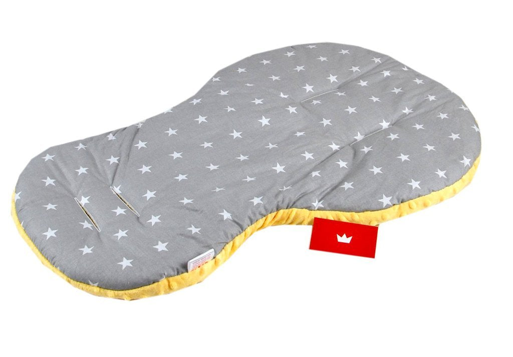 BABYLUX Kinderwagen 2 TLG SITZAUFLAGE Kissen 6. Gelb + Sterne