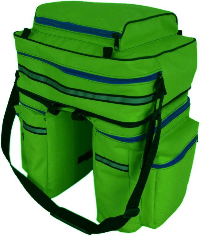 WITAN Gepäcktasche Fahrradtasche Fahrrad Gepäckträger Tasche FT3 Grün/Blau