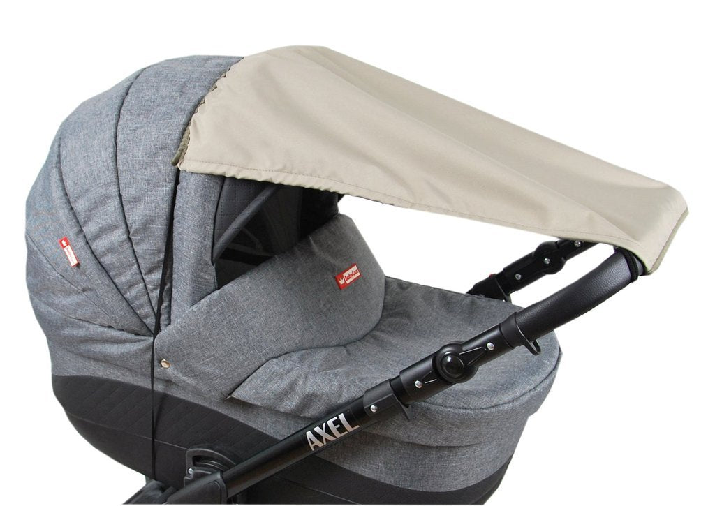 BABYLUX Sonnenschutz SONNENSEGEL für Kinderwagen UNI Buggy UV Schutz Khaki