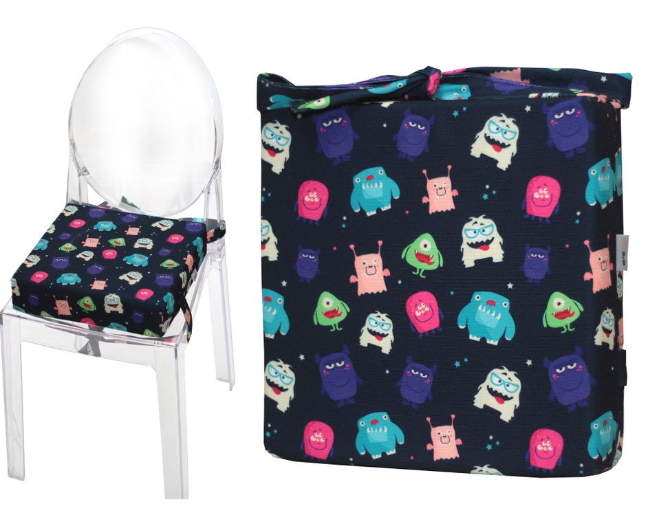 Emi&Sam SITZKISSEN Sitzerhöhung für Kinder Stuhlkissen Kinderstuhl 3. Monsters