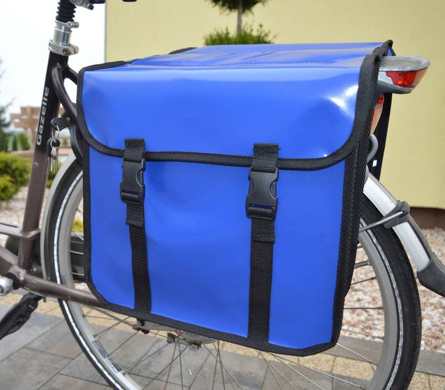 FAHRRADTASCHE Gepäckträgertasche Fahrrad 26" 28" Doppel Tasche PVC Blau