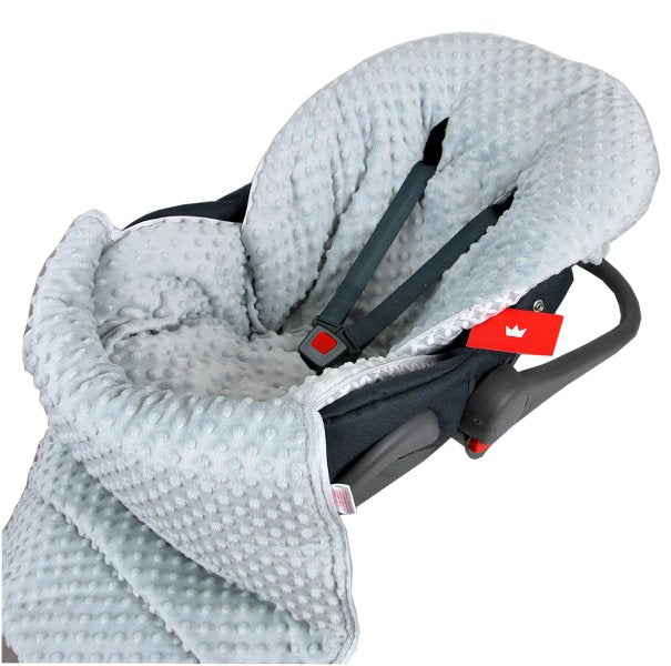BabyLux Fußsack SOMMERFUßSACK 90cm Minky Babyschale Kinderwagen 5. Grau + Maroko