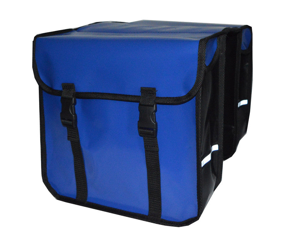 FAHRRADTASCHE Gepäckträgertasche Fahrrad 26" 28" Doppel Tasche PVC Blau