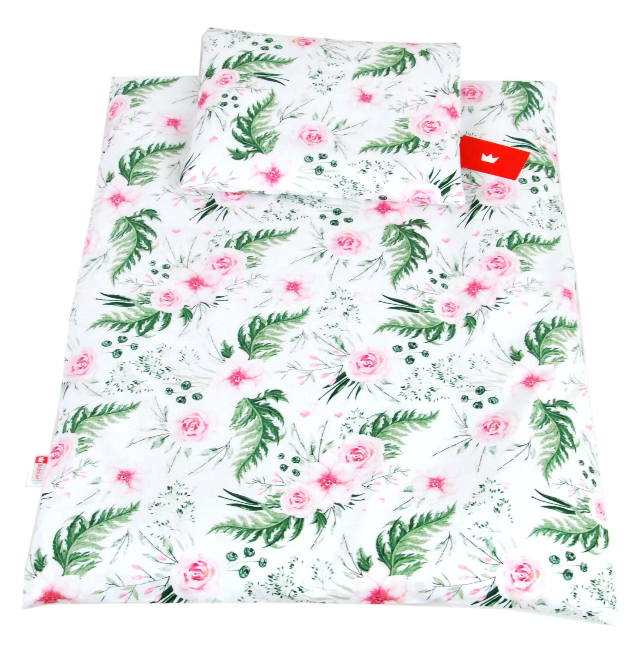 BABYLUX 2 tlg. Set Bezug für Kinderwagen Bettwäsche 60x78cm 110. Wilde Blüten