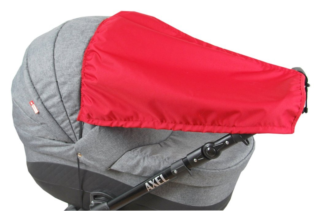 BABYLUX Sonnenschutz SONNENSEGEL für Kinderwagen UNI Buggy UV Schutz Rot