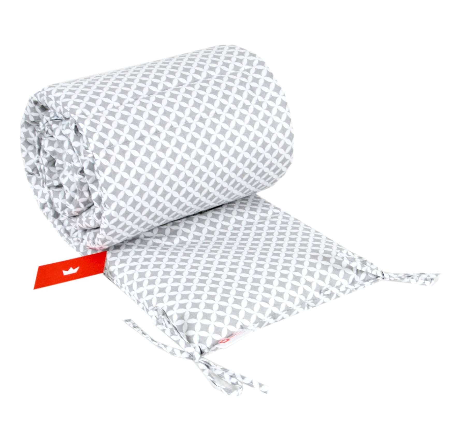 BABYLUX Bettumrandung NESTCHEN mit Kopfschutz 210 x 30 cm 106. Marokko Grau