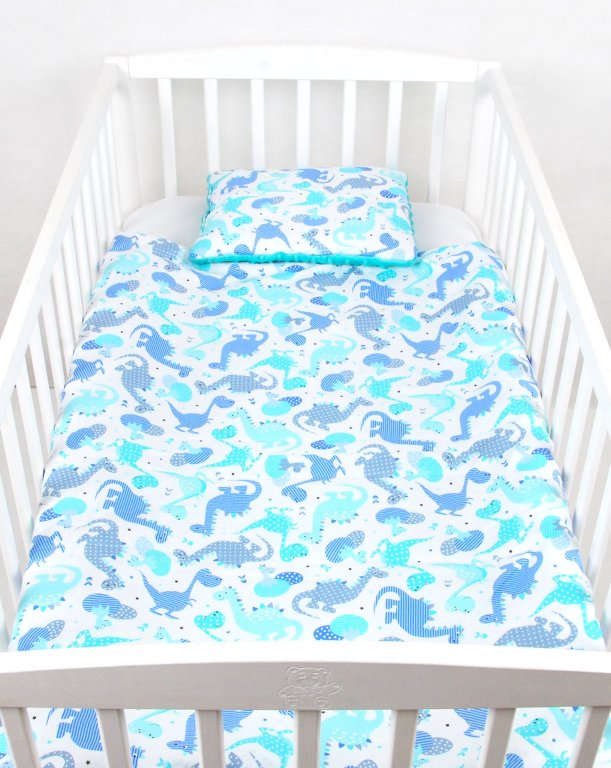 BABYLUX Babydecke Krabbeldecke MINKY Decke 75x100 cm mit Kissen 24K. Minze + Din