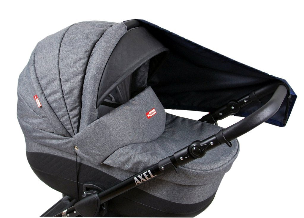 BABYLUX Sonnenschutz SONNENSEGEL für Kinderwagen UNI Buggy UV Schutz Marine Blau