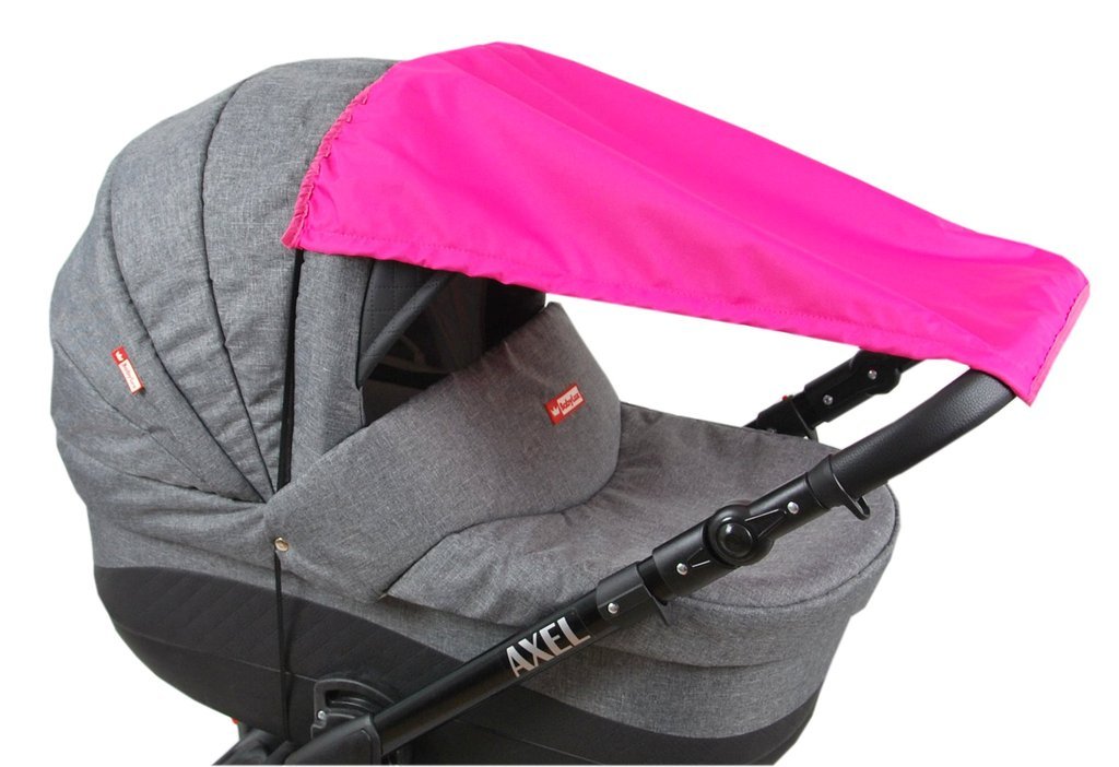 BABYLUX Sonnenschutz SONNENSEGEL für Kinderwagen UNI Buggy UV Schutz Amarant